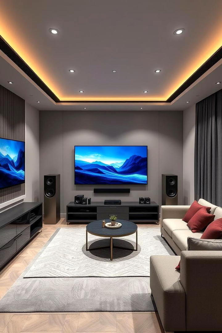 High Tech Entertainment Center - 30 Bachelor Room Ideas