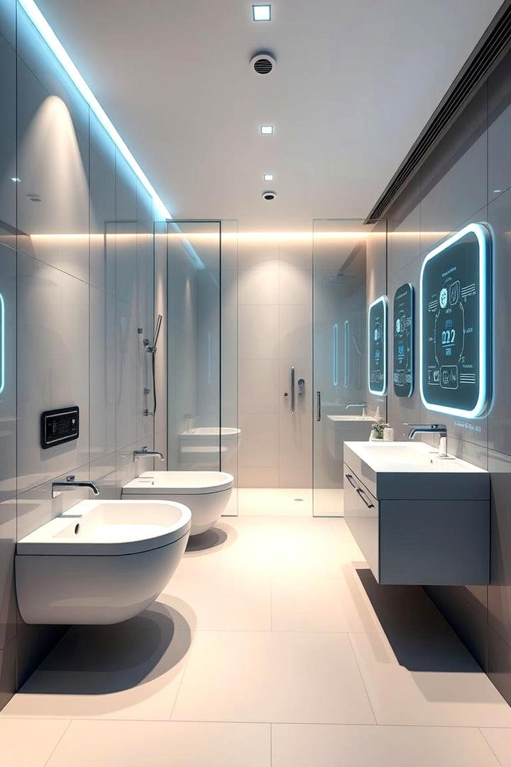 High Tech Modern Bathroom - 30 Bathroom Decor Ideas