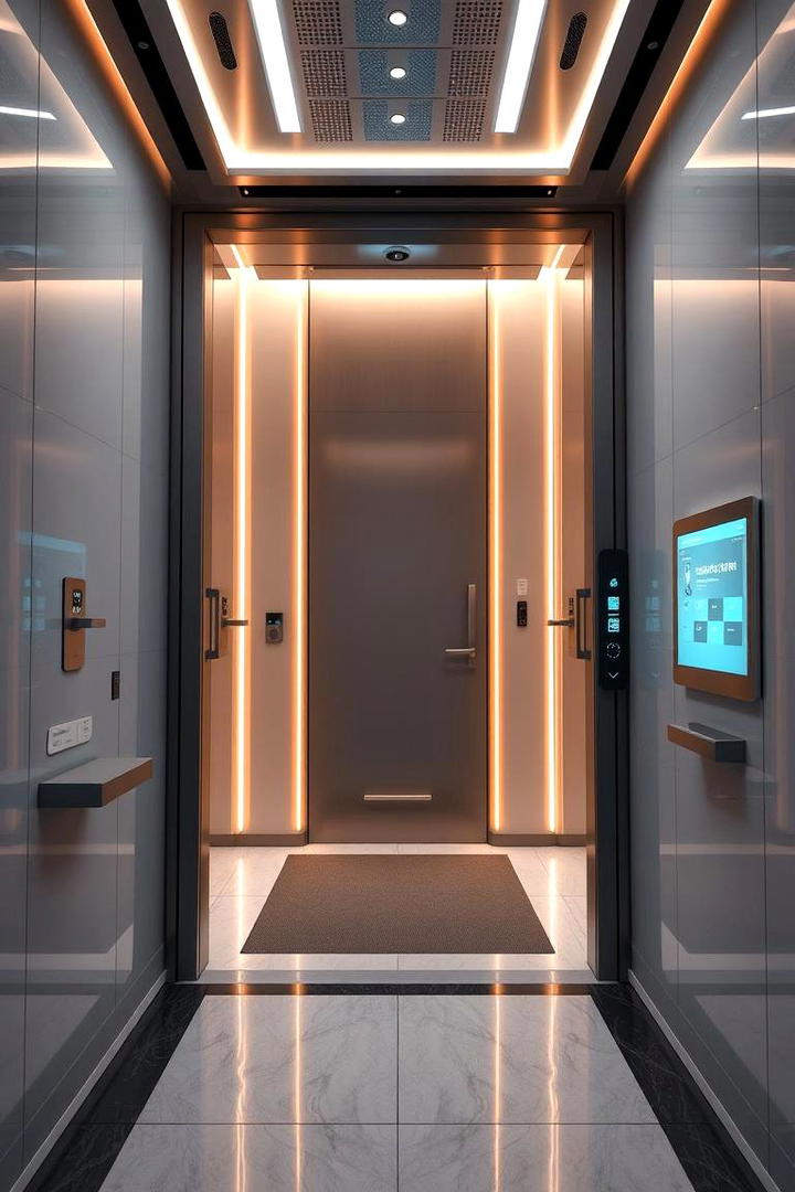 High Tech Smart Entry - 30 Modern Entryway Ideas