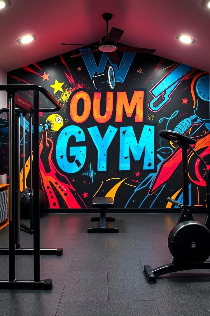 Home Gym Motivational Art - 30 Interactive Murals