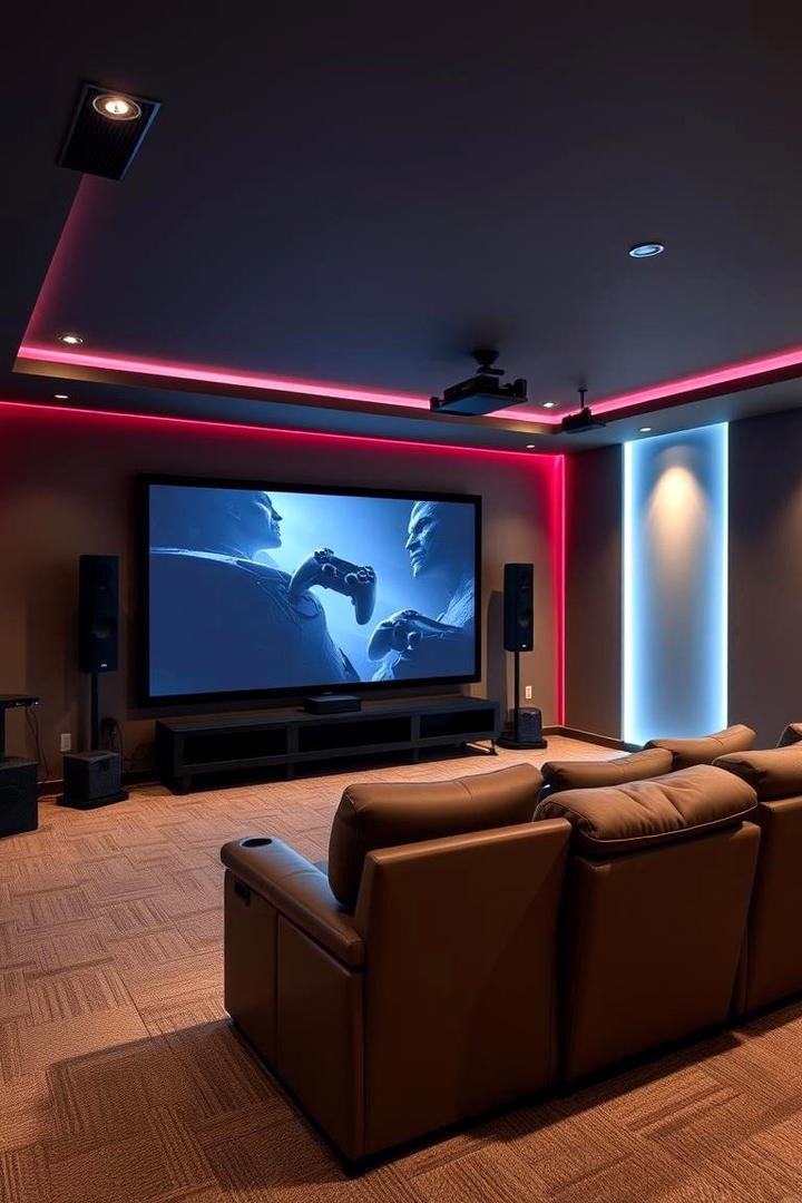 Home Theater Gaming Den - 30 Game Room Ideas