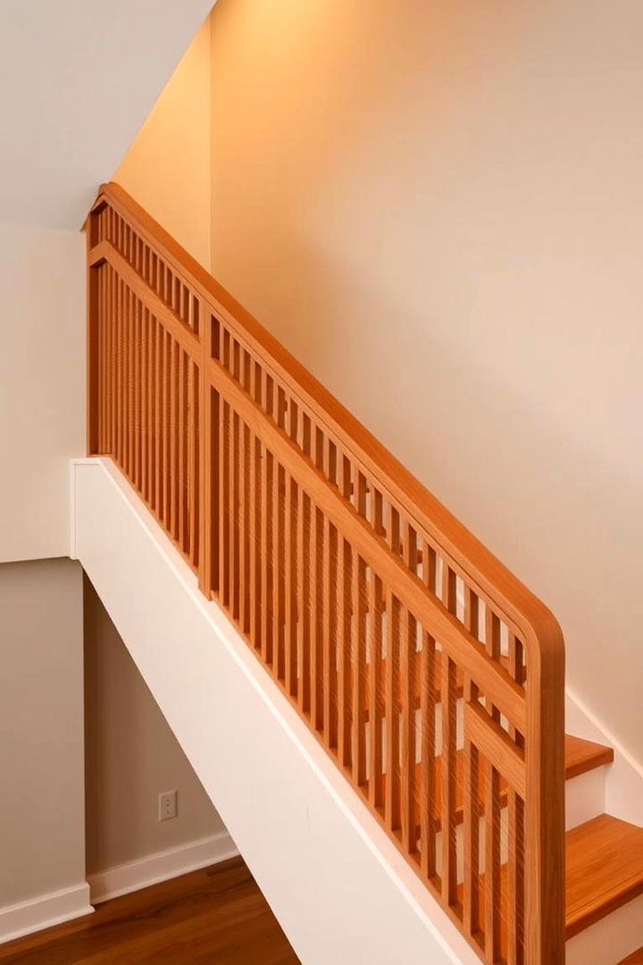 Horizontal Wood Slat Railing - 30 Wood Stair Railing Ideas