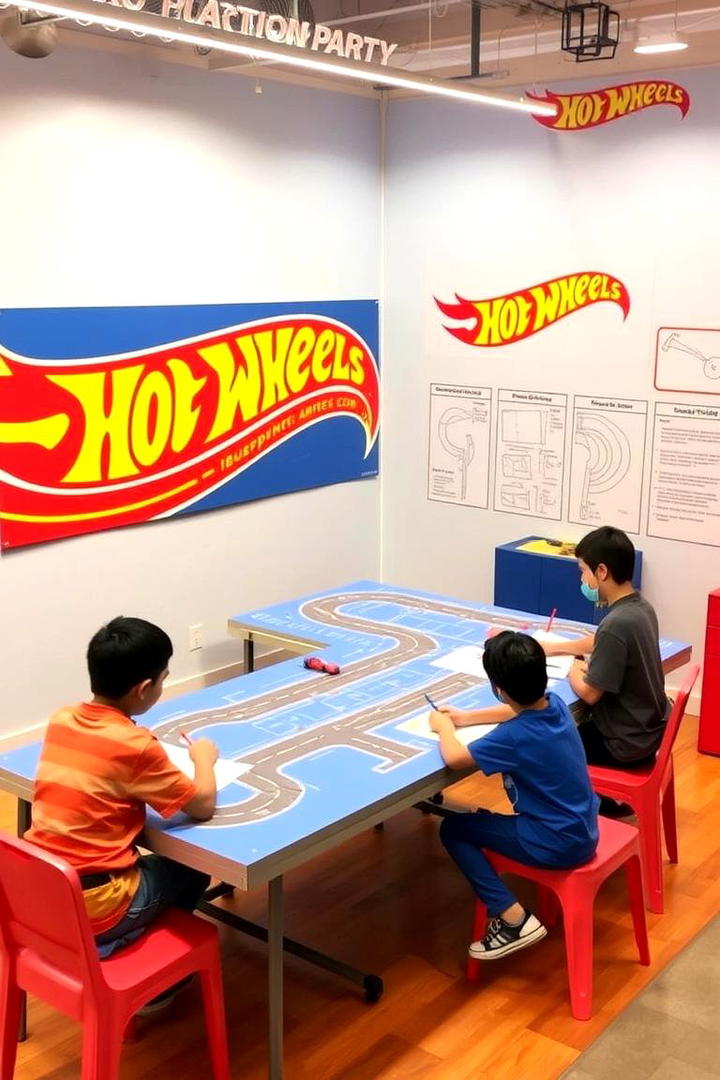 Hot Wheels Race Track Blueprint Contest - 30 Hot Wheels Birthday Party Ideas