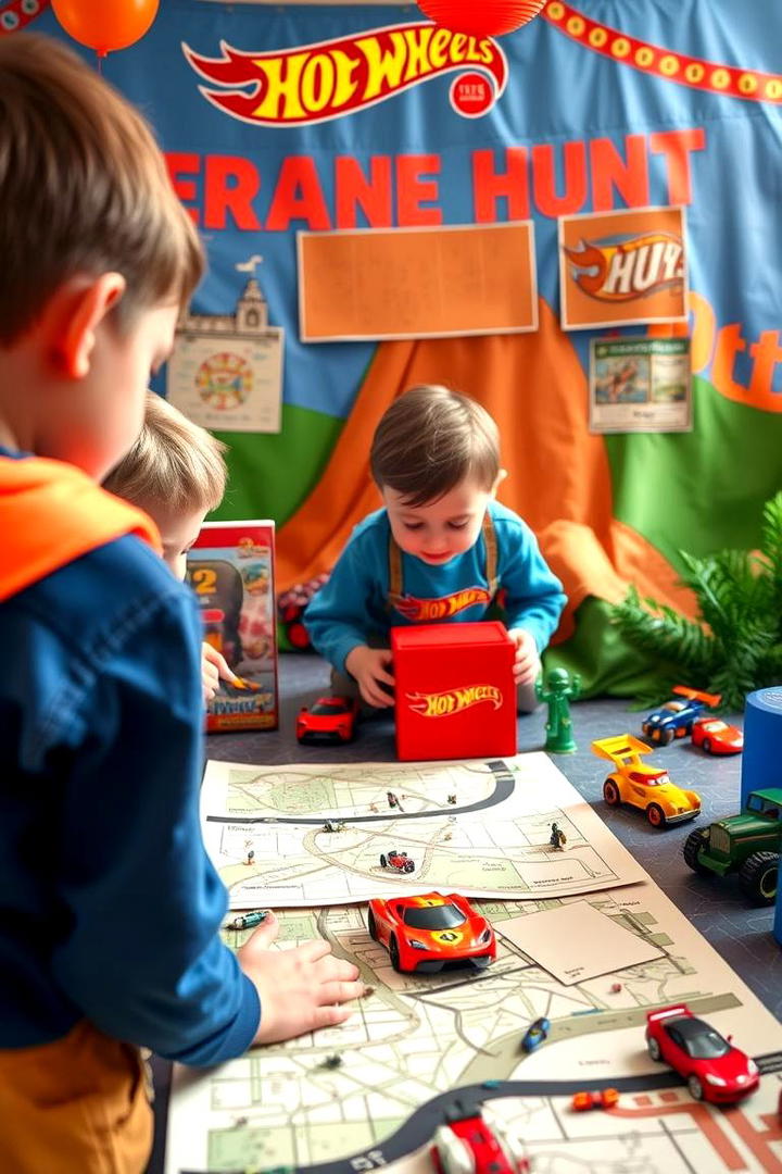 Hot Wheels Treasure Hunt Adventure - 30 Hot Wheels Birthday Party Ideas