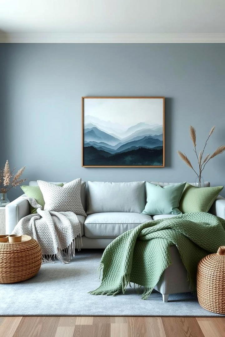 Ice Blue and Moss Green Subtlety - 30 Blue and Green Color Combos for Decorating