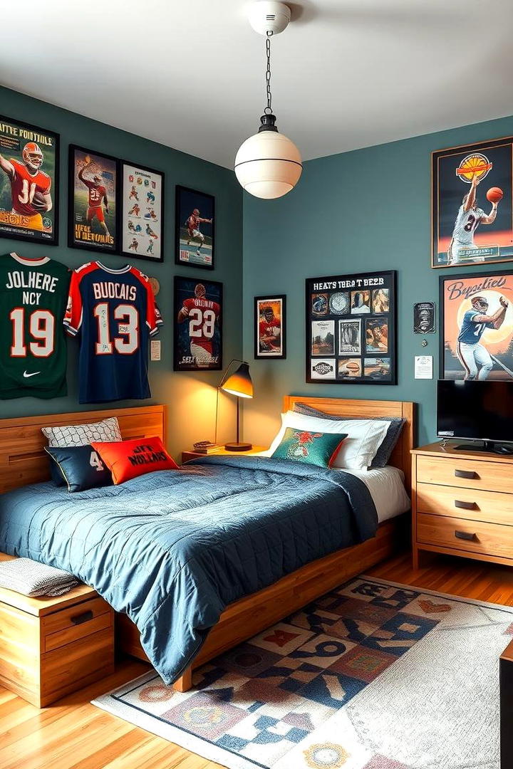 Iconic Sports Memorabilia - 30 90s Bedroom Decor Ideas