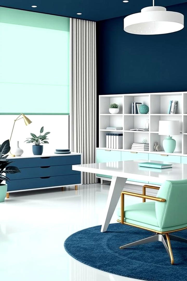 Indigo and Mint Sophistication - 30 Blue and Green Color Combos for Decorating