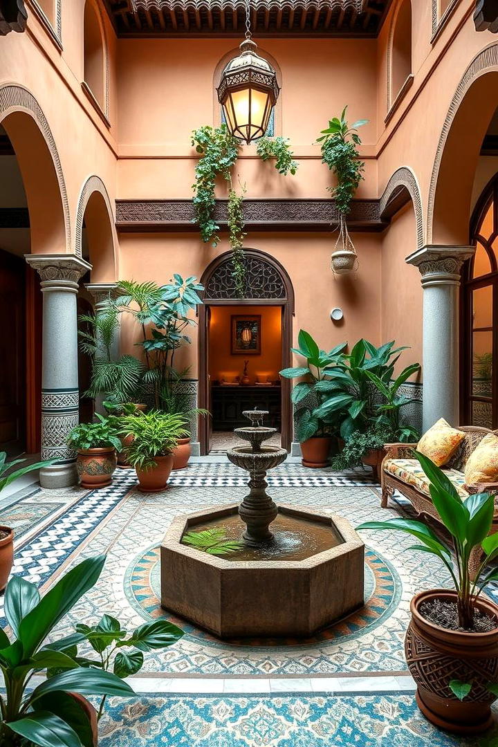 Indoor Courtyard Inspiration - 30 Moroccan Living Room Ideas