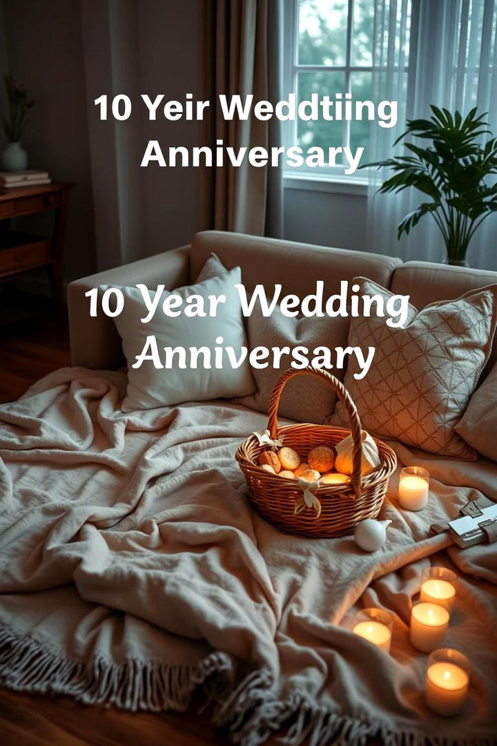 Indoor Picnic Date Experience - 30 10 Year Wedding Anniversary Ideas