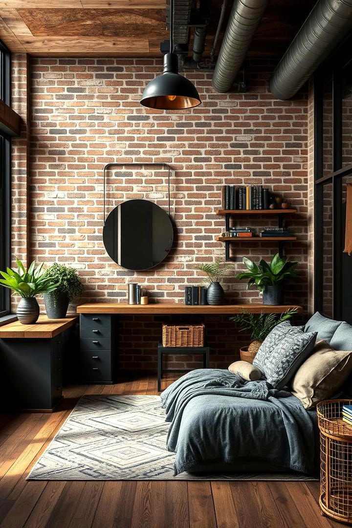 Industrial Chic Design - 30 Bachelor Room Ideas