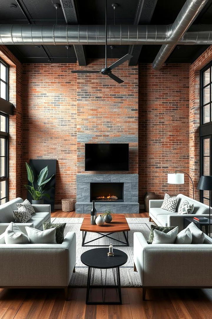 Industrial Chic Living Area - 30 Great Room Ideas