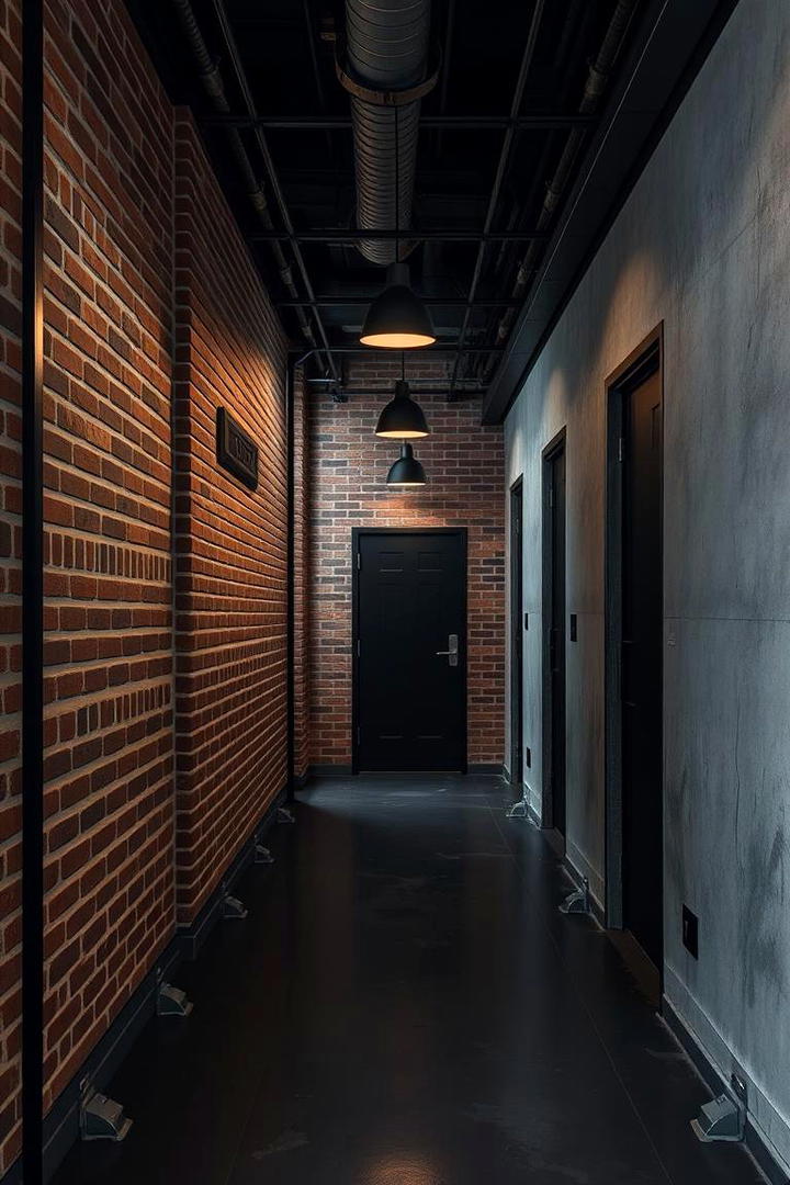 Industrial Chic Vibes - 30 Black Hallway Ideas