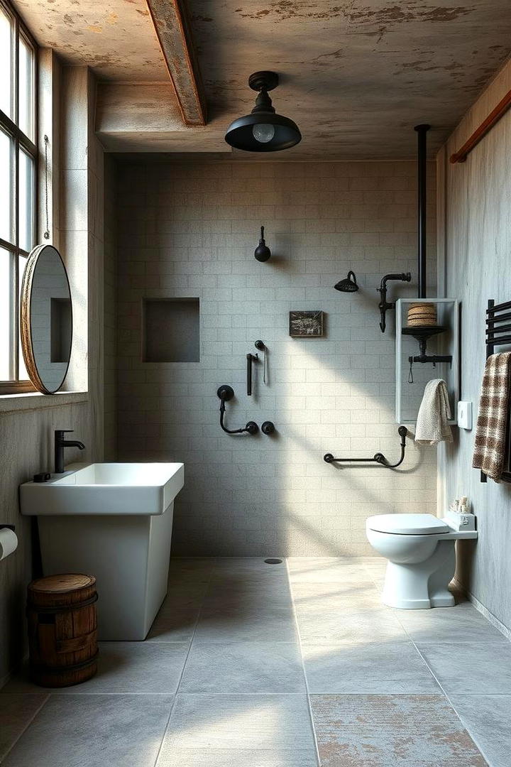 Industrial Chic Wet Room - 30 Wet Room Ideas