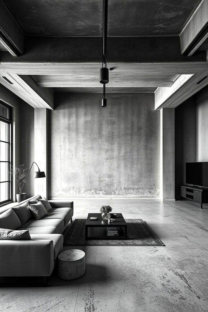 Industrial Concrete Look - 30 Wall Painting Ideas of Any Room