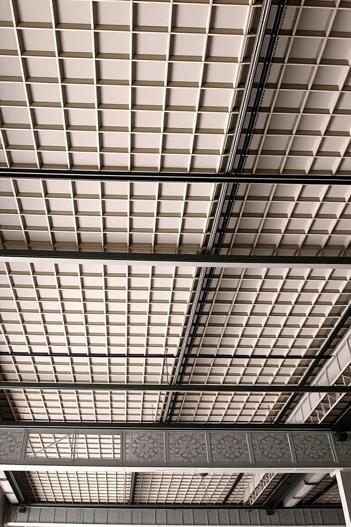 Industrial Grid Patterns - 30 Accent Ceiling Ideas