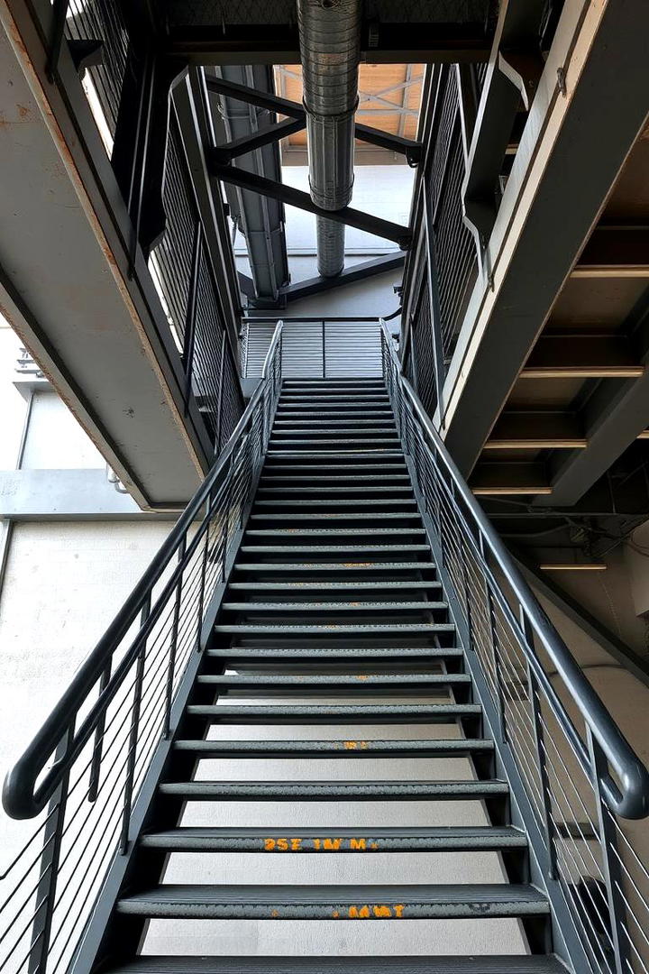 Industrial Metal Staircase - 30 Modern Staircases