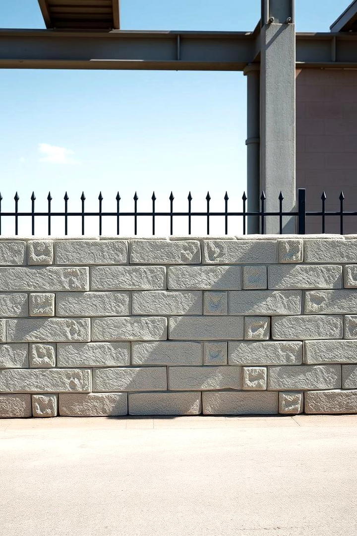 Industrial Minimalism - 30 Cinder Block Fence Ideas