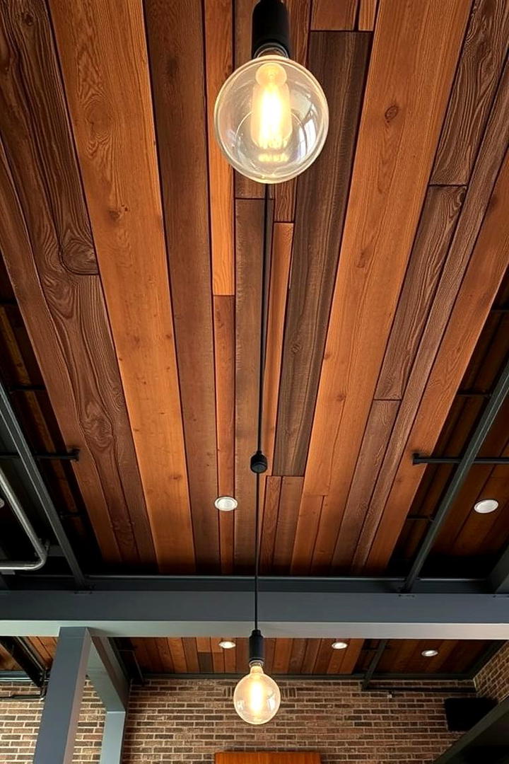 Industrial Rustic Blend - 30 Rustic Ceiling Ideas