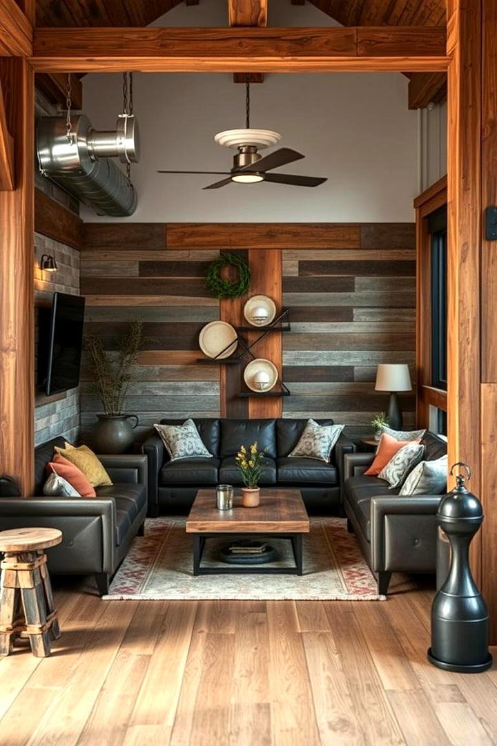 Industrial Rustic Mix Elements - 30 Small Rustic Living Room Ideas