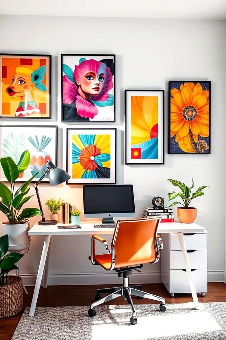 Inexpensive Art Prints - 30 Budget Home Office Ideas