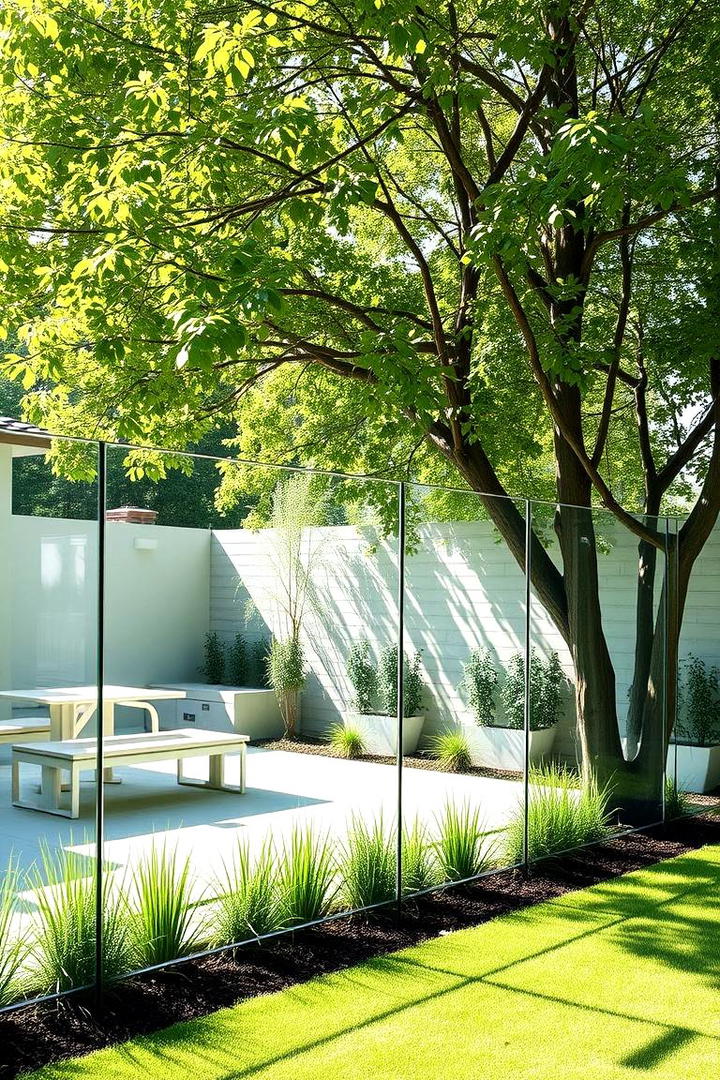 Innovative Glass Fence - 30 Backyard Fence Ideas