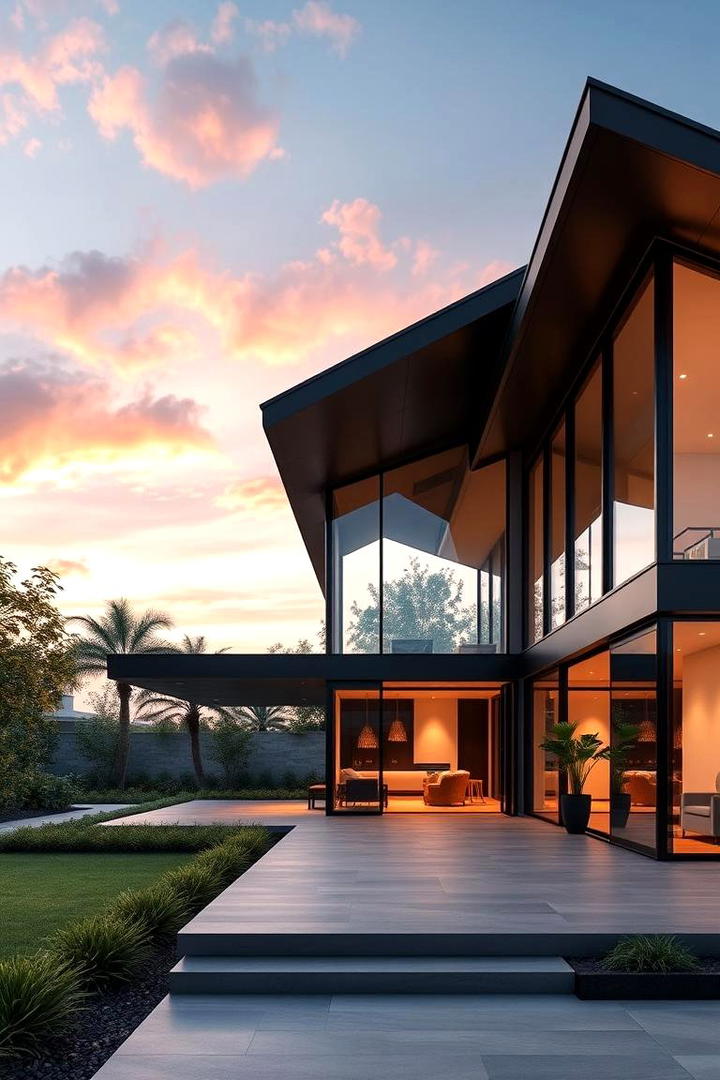 Innovative Open Concept Home - 30 houses with black roofs