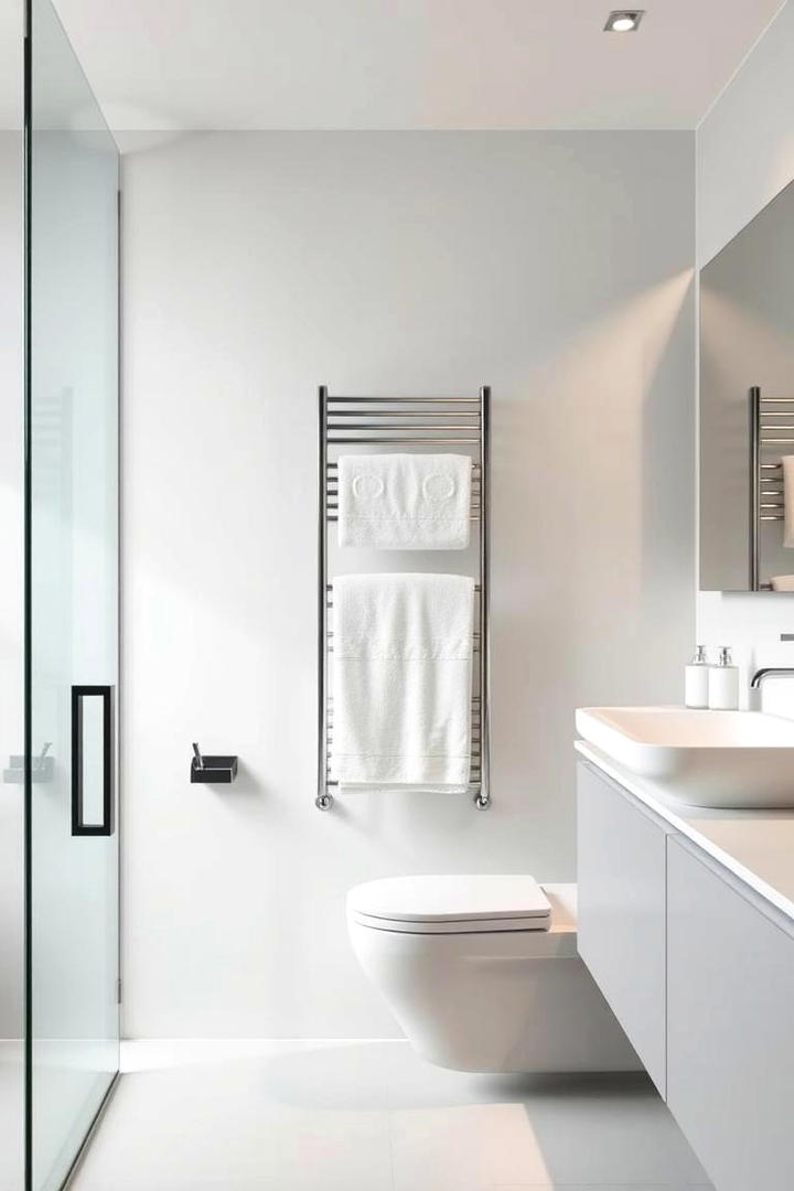 Innovative Retractable Towel Rack - 30 Bathroom Furniture Ideas