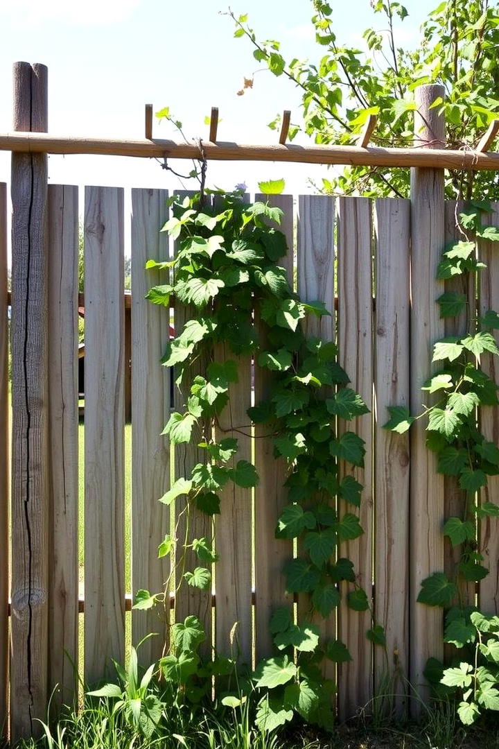 Innovative Trellis for Climbers - 30 Split Rail Fence Ideas