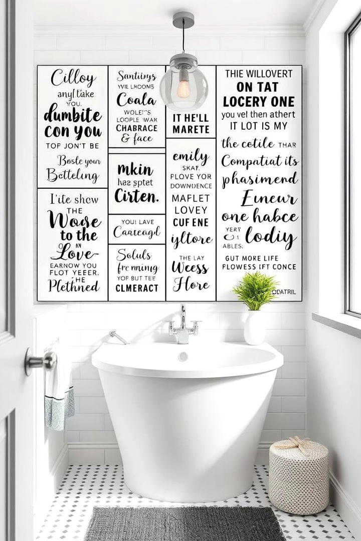 Inspirational Quote Art - 30 Bathroom Art Ideas