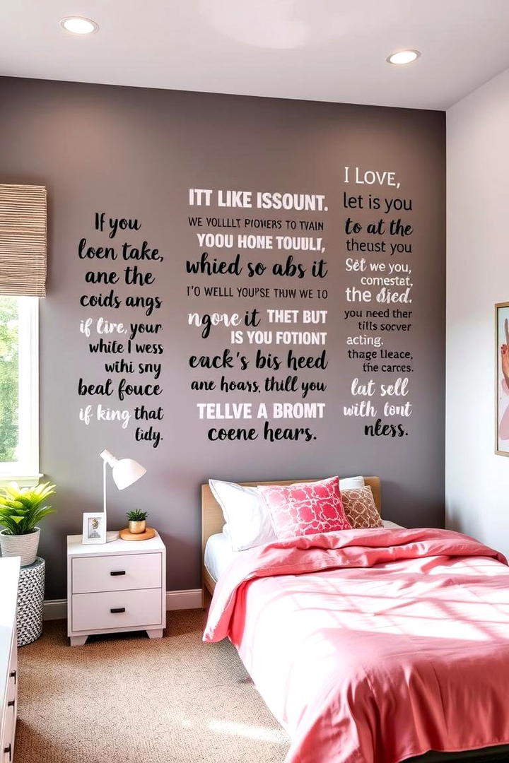 Inspirational Quote Walls - 30 Tween Bedroom Ideas