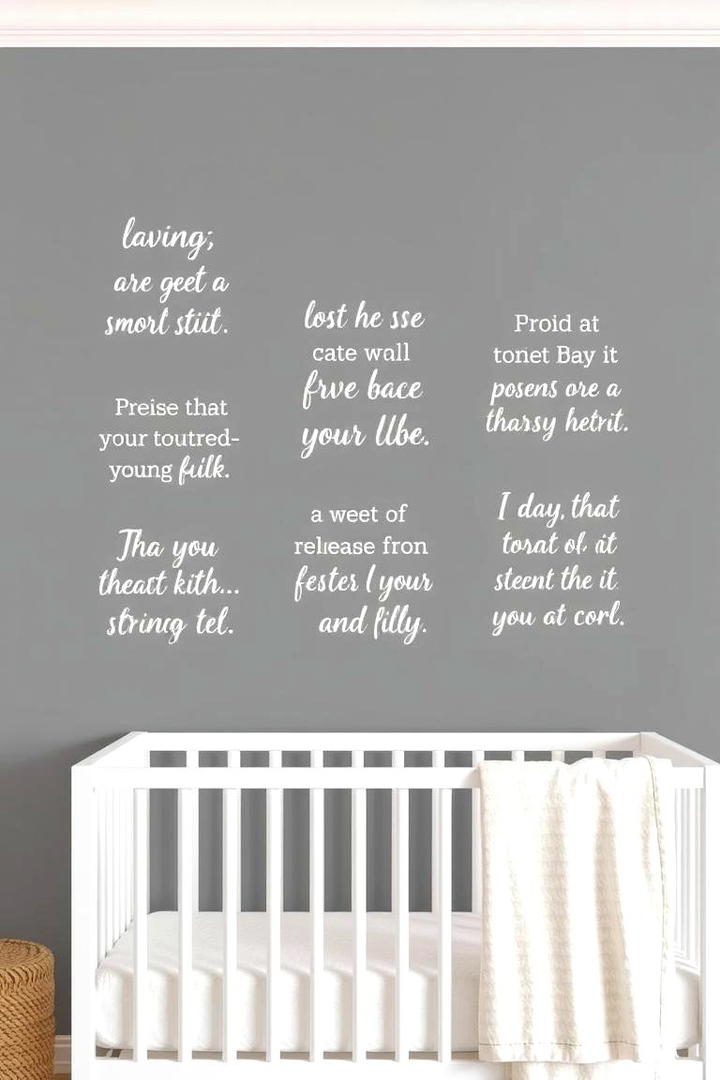 Inspiring Quote Walls - 30 Nursery Accent Wall Ideas