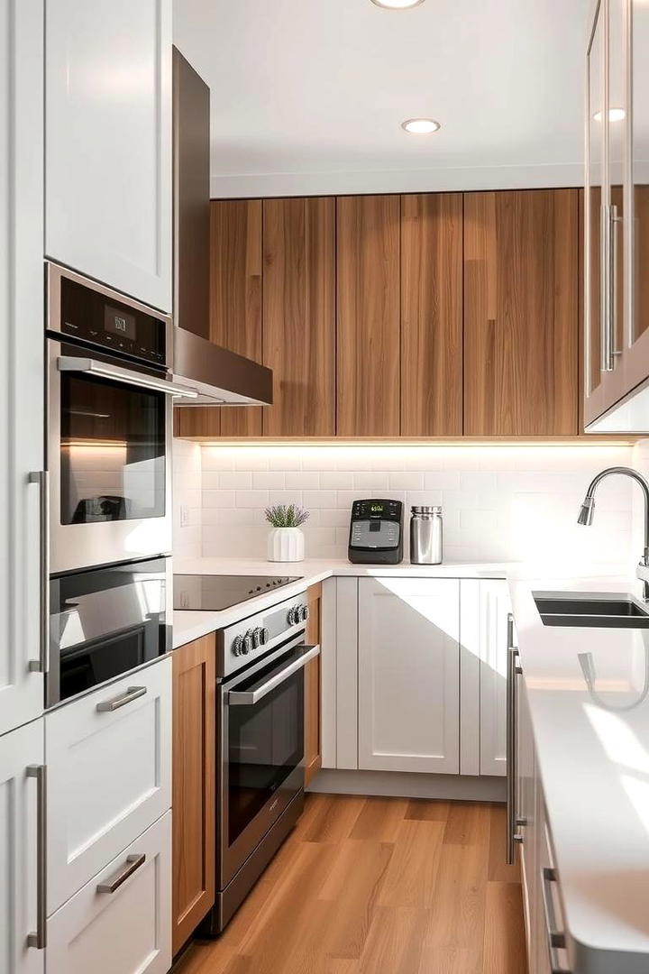 Integrated Appliances for a Sleek Look - 30 Galley Kitchen Ideas