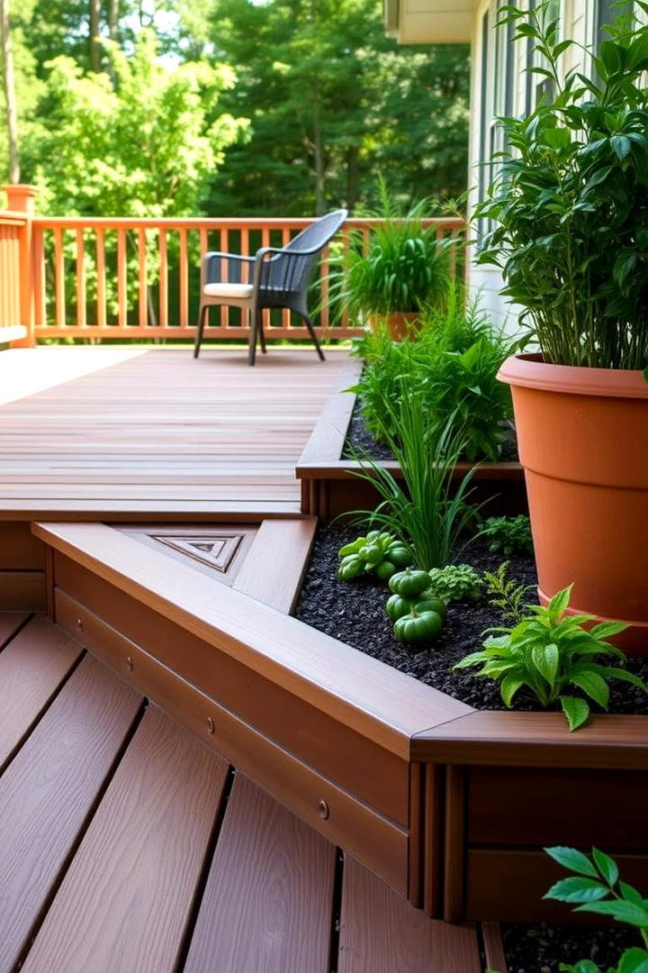 Integrated Planter Skirting - 30 Deck Skirting Ideas