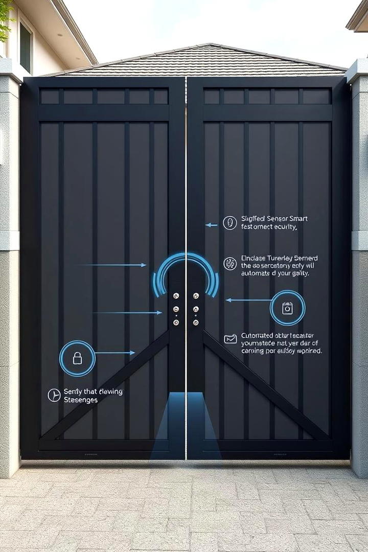 Integrated Smart Security Gate - 30 Driveway Gate Ideas