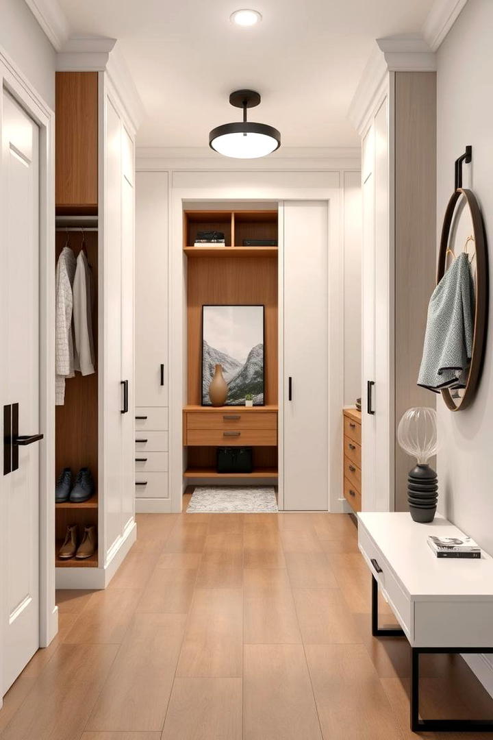 Integrated Storage Solutions - 30 Modern Entryway Ideas