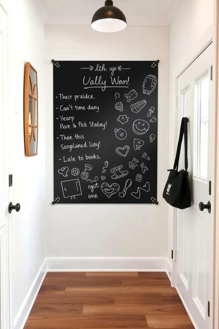 Interactive Chalkboard Wall - 30 Entryway Wall Ideas