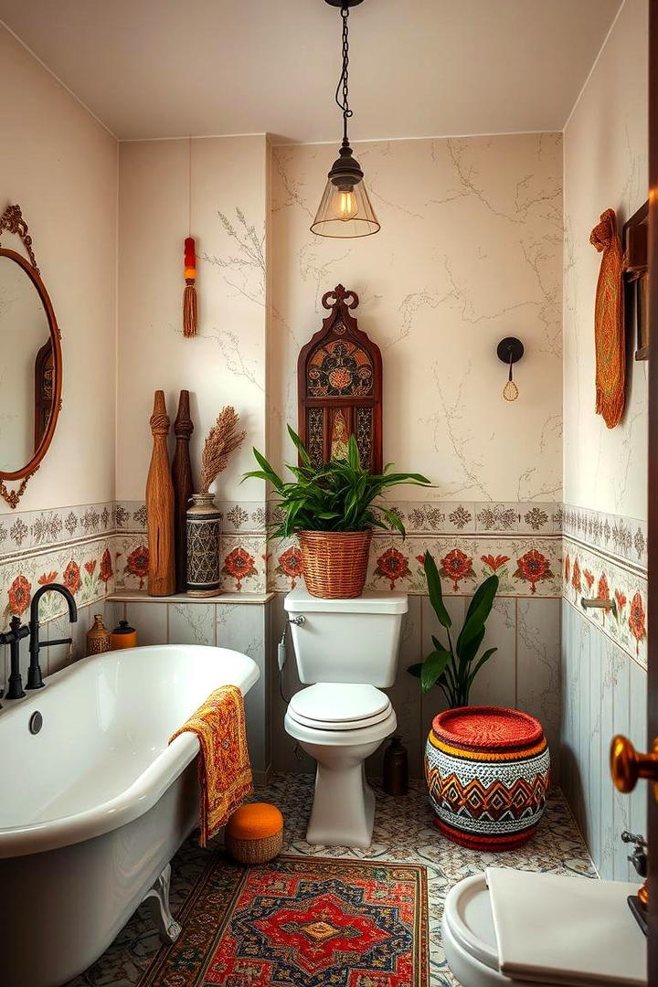 Intimate Bohemian Flair - 30 Romantic Bathroom Ideas