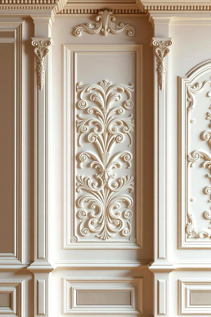 Intricate Molded Panels - 30 Wall Molding Ideas