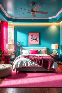 30 Teal and Pink Bedroom Ideas for Bold Modern Design
