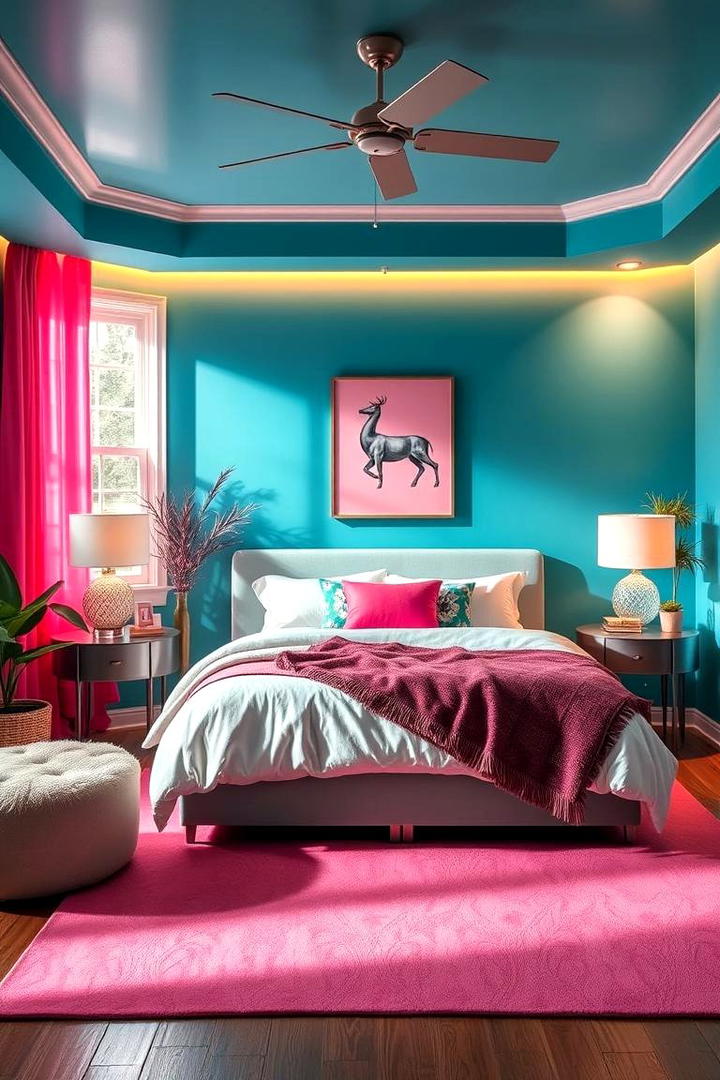 Invigorating Teal and Pink Bedroom Oasis - 30 Teal and Pink Bedroom Ideas