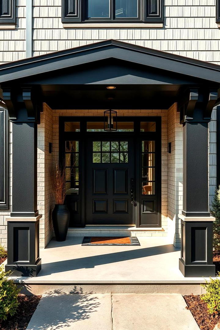 Inviting Black Door Accents - 30 Black Porch Ideas