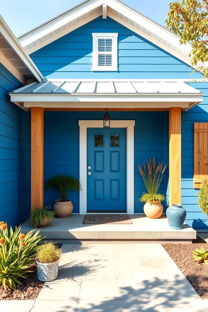 Inviting Cerulean Hue Appeal - 30 Blue Exterior House Colors