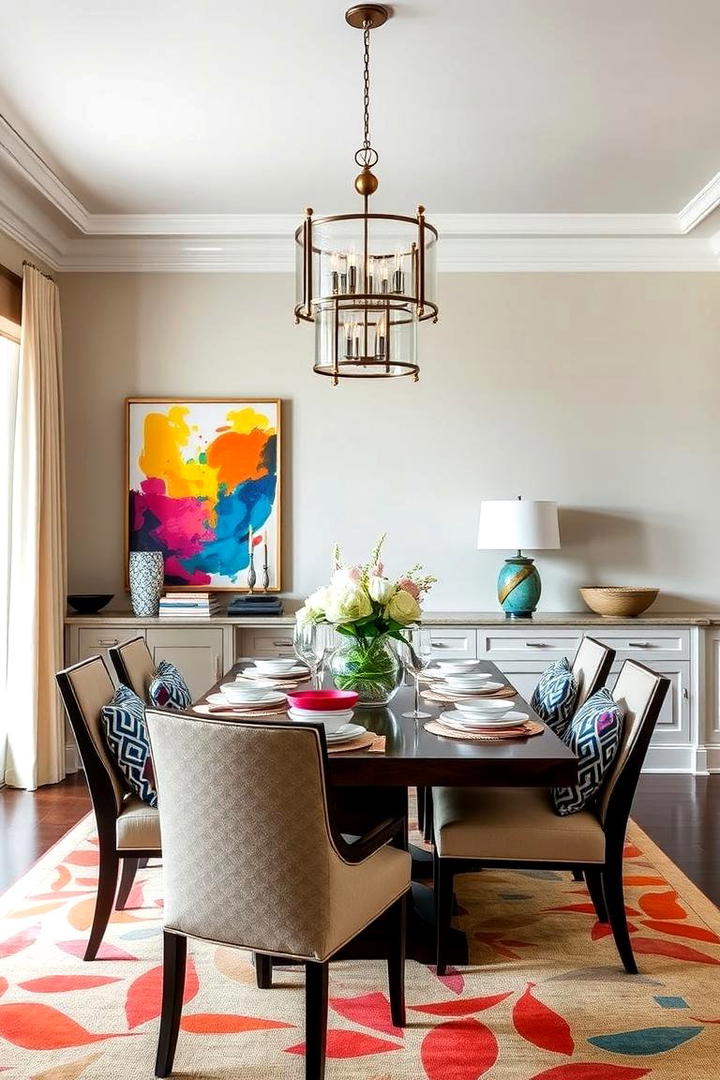 Inviting Color Accents - 30 Transitional Dining Room Ideas