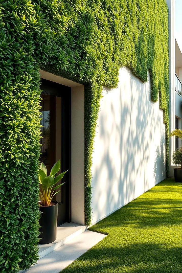 Inviting Nature Inspired Wall - 30 Artificial Grass Wall Design Ideas