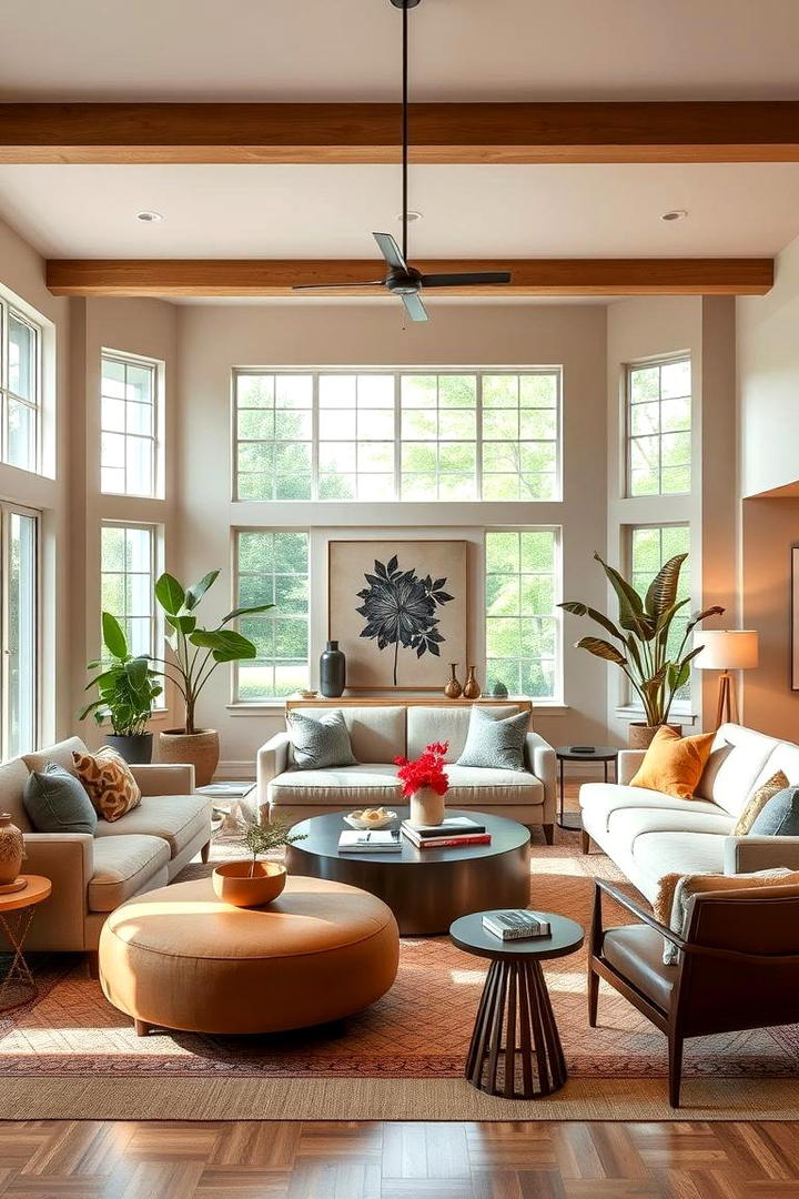 Inviting Social Hub - 30 Feng Shui Living Room Ideas