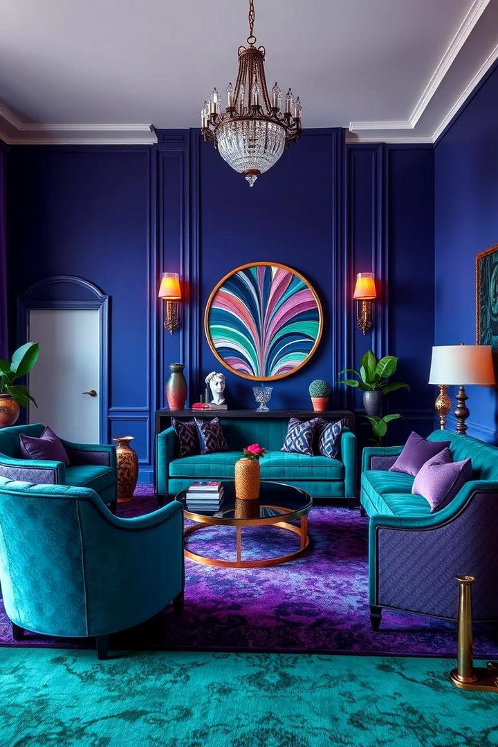 Jewel Toned Decor - 30 Art Deco Living Room Ideas