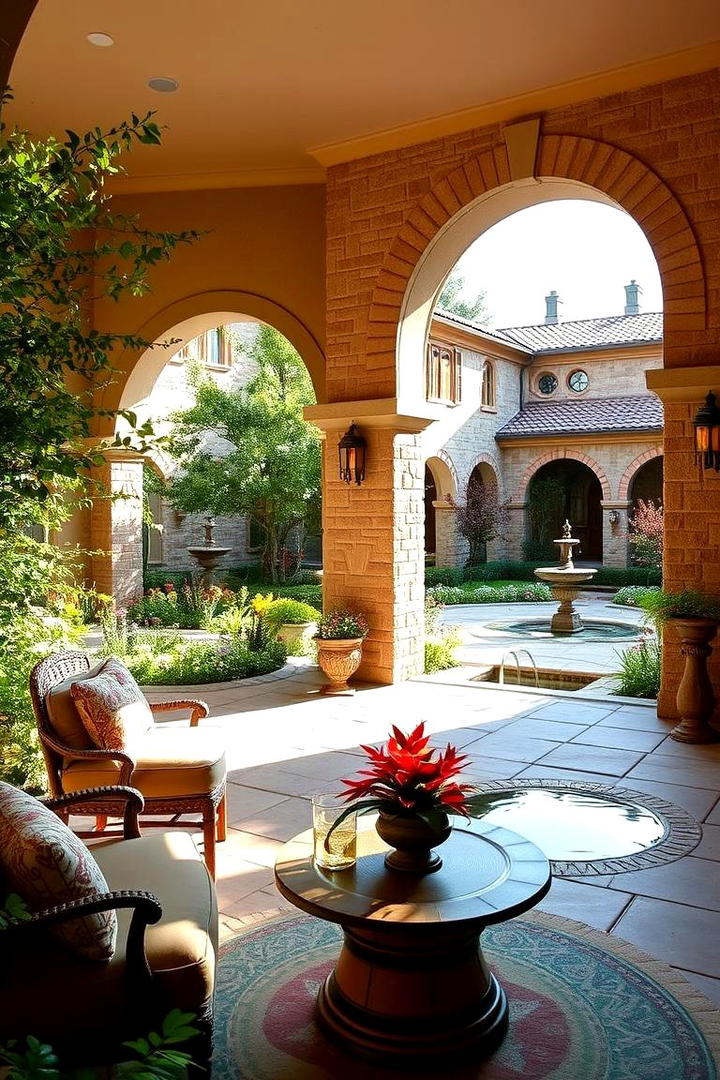 Landscaped Courtyard Views - 30 Tuscan Interior Design Ideas