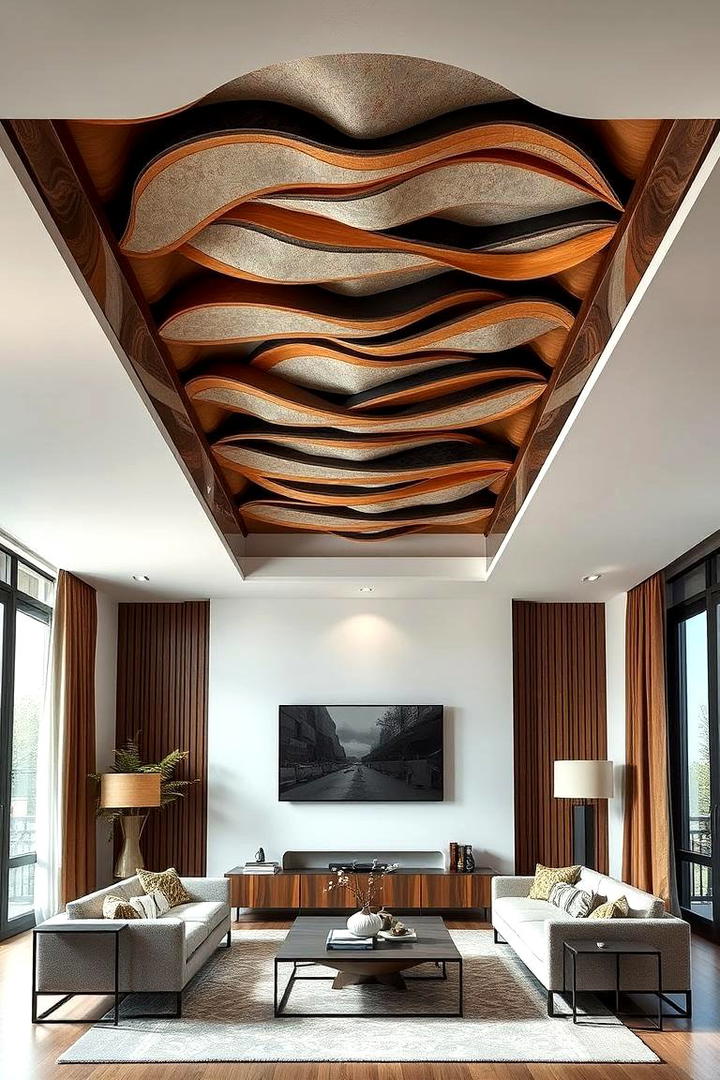 Layered Design Techniques - 30 Accent Ceiling Ideas