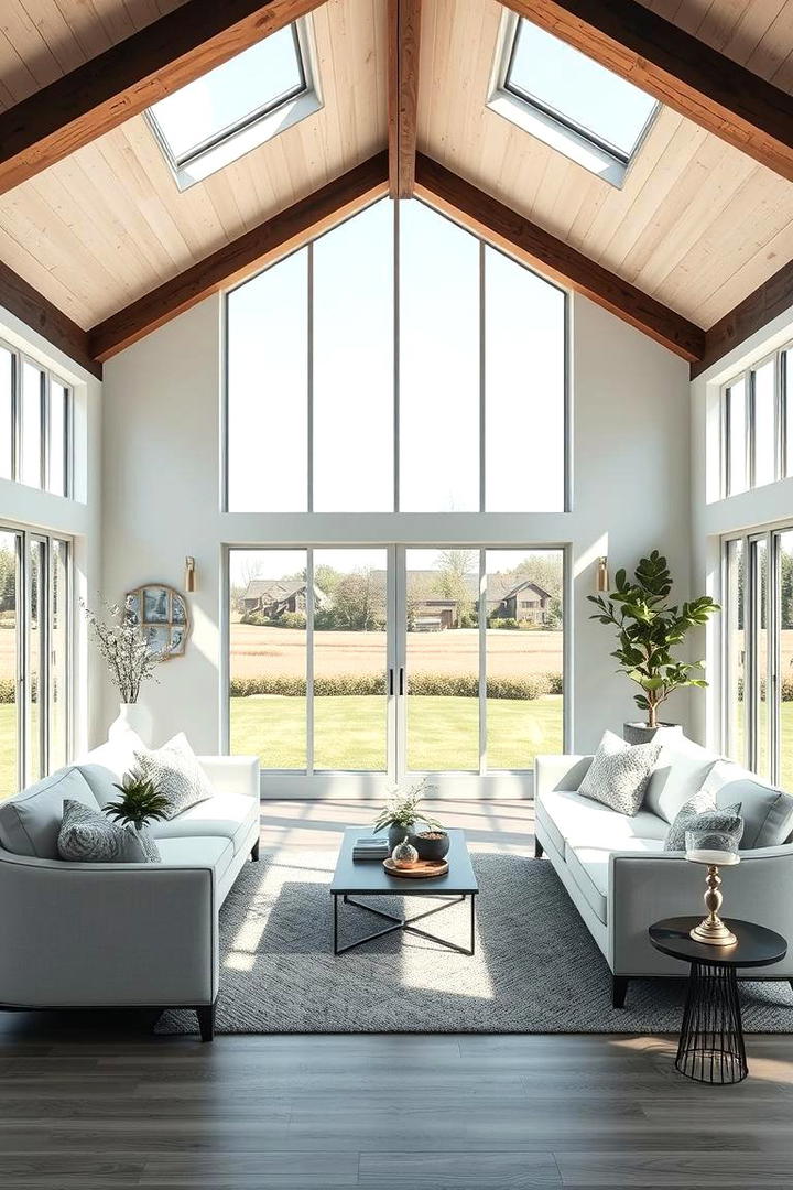 Light Infused Lounge - 30 Farmhouse Sunroom Ideas