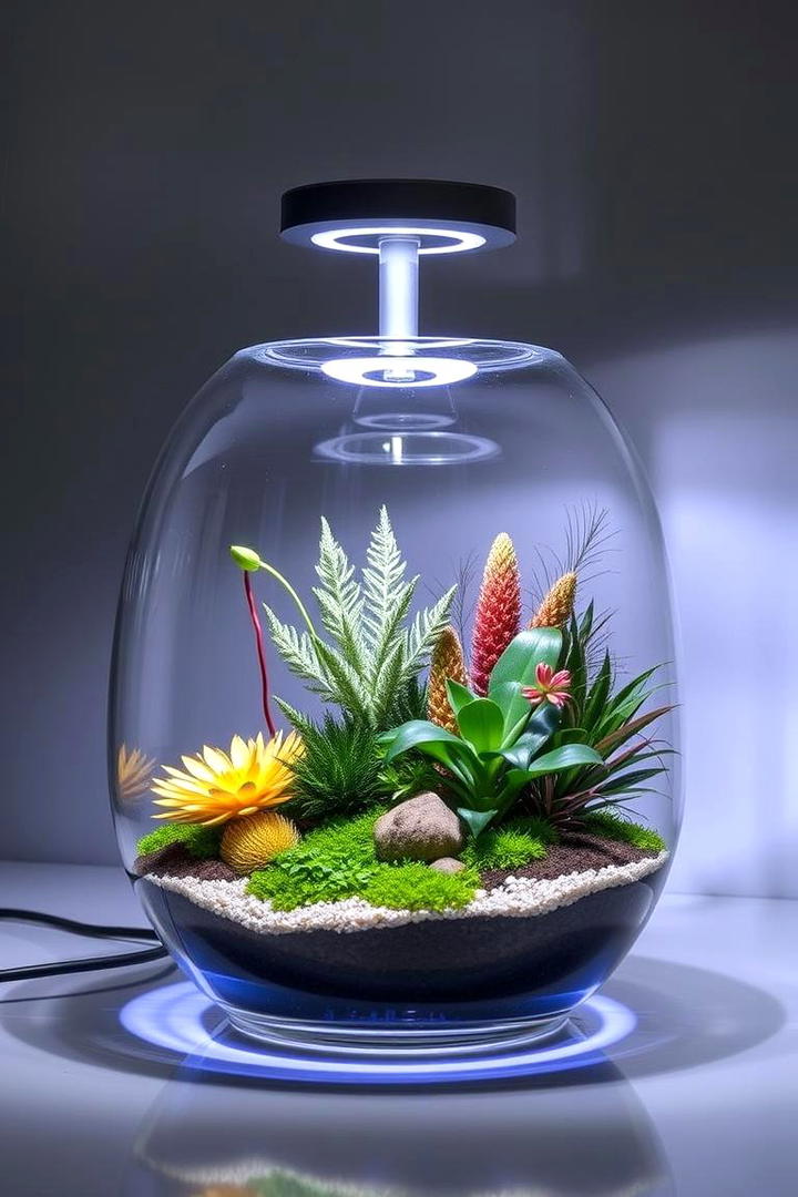 Light Up LED Terrarium - 30 Terrarium Ideas